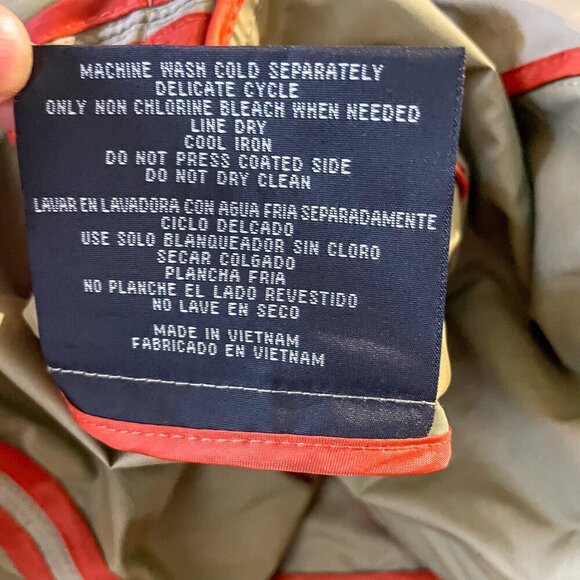 Cole Haan Womens Packable Hidden Hood Iridescent Trench Raincoat Jacket Womens L - Picture 11 of 15